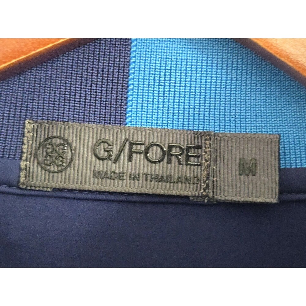 G/FORE 1/4 Zip Polo Womens M Blue Color Block Collar Tech Golf Casual Preppy - Picture 5 of 8